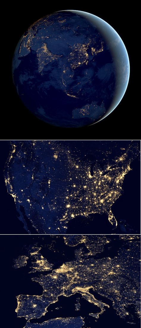 The Earth At Night - photos by NASA. See the video here http://www.youtube.com/watch?feature=player_embedded=Q3YYwIsMHzw#! Earth At Night, Earth From Space, Ice Age, Night Photos, To Infinity And Beyond, Space And Astronomy, World Trade Center, Space Travel, Space Exploration