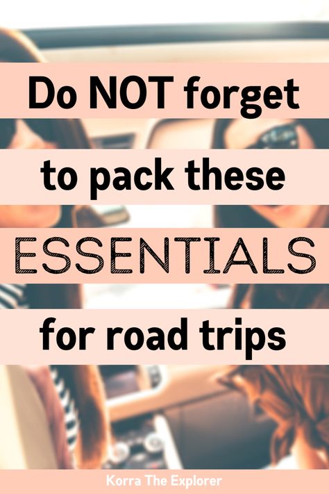 Do not forget to pack these essentials for road trips!  The items you have to pack for any road trip. Essential road trip packing list. What to pack for a road trip! #roadtrip #roadtripessentials #roadtripusa #packinglists Road Trip Supplies, Weekend Trip Packing List, Pack For A Road Trip, Weekend Trip Packing, Road Trip Necessities, Road Trip Checklist, Road Trip Kit, Trip Packing List, Road Trip Outfit