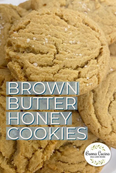 Flakey Salt, Brown Butter Cookies, Acacia Honey, Honey Cookies, Butter Honey, Cookie Swap, Balanced Meals, Soft Cookie, Honey Brown