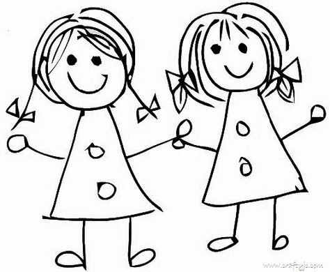 CraftyJC Cards: Best Friends – Free Digi Stick People Drawings, People Drawings, Friends Clipart, Broderie Simple, Stick People, Stick Figure Drawing, Friends Art, Drawings Of Friends, Girly Drawings