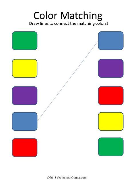 Matching For Color Worksheets 2 Yrs Old Activities, Color Matching Preschool, Colors Preschool, Color Worksheets For Preschool, Matching Worksheets, Preschool Colors, Worksheet For Kids, Teaching Colors, Interesting Topics