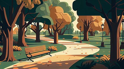 Park Bench Illustration, Park Illustration Background, Rest Illustration, 1920 Portrait, Background Park, Yellow Park, Cartoon Park, Yellow Bench, Cartoon Grass