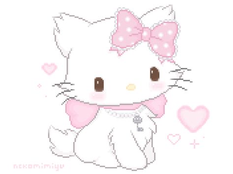 Traumatized Hello Kitty, Charmy Kitty, Bunnies Art, Charmmy Kitty, Kawaii Core, Pink Hello Kitty, Kawaii Room, Cute Little Things, Cute Profile Pictures