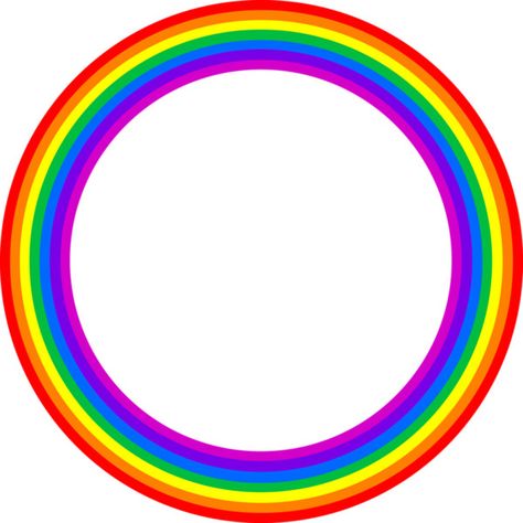 Rainbow Pics, Circle Rainbow, Rainbow Png, Love Astrology, Borders And Frames, Borders For Paper, Circle Frames, Craft Stuff, Rainbow Art