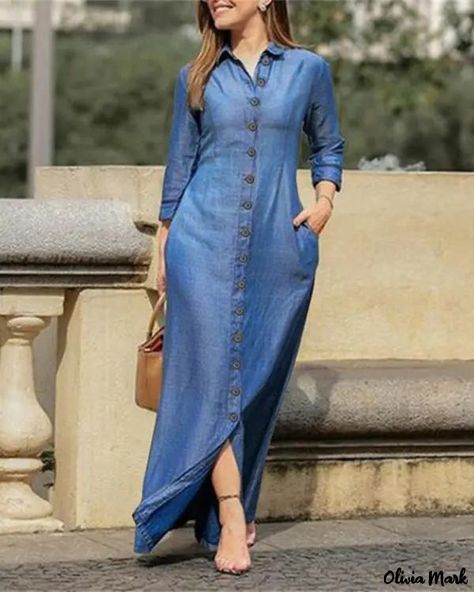 Denim shirt dress outfit