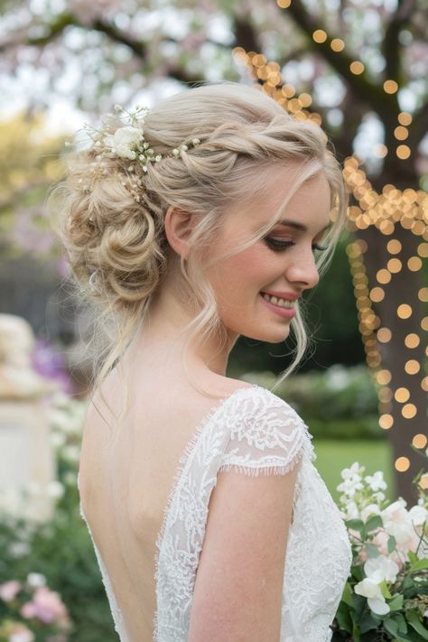 Discover the magic of wedding hairstyles designed for the enchanting bride who dreams of a fairy-tale look. Imagine soft, cascading waves adorned with delicate floral accents, creating an ethereal style that perfectly complements your gown. Elevate your bridal ensemble with this romantic hairstyle that whispers elegance and charm. Let your beauty shine on your big day with these exquisite wedding hairstyles! #weddinghairstyles #bride #bridalhair #weddinginspiration Ethereal Style, Romantic Hairstyles, Shine On, Hair Designs, Fairy Tale, Bridal Hair, Big Day, Special Day, Wedding Hairstyles