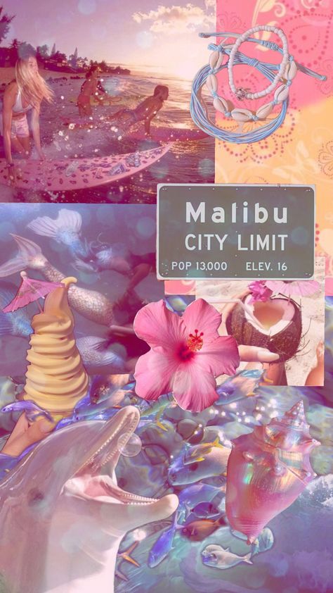 #barbie #mermaid #surfergirl #pink #beach #summer2024 #shufflefyp Malibu City, Barbie Mermaid, Pink Beach, Coconut Girl, City Limits, Surfer Girl, Beach Aesthetic, Mermaid, Coconut