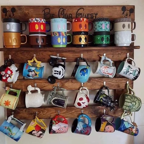 Image about tasty+yum+yummy in cups ☕🍵 by A♡ LOVE LIVE Mug Storage Ideas, Coffee Mug Storage, Deco Disney, Coffee Mug Display, Mug Storage, Disney Room Decor, Disney Mug, Disney Coffee Mugs, Disney Cups