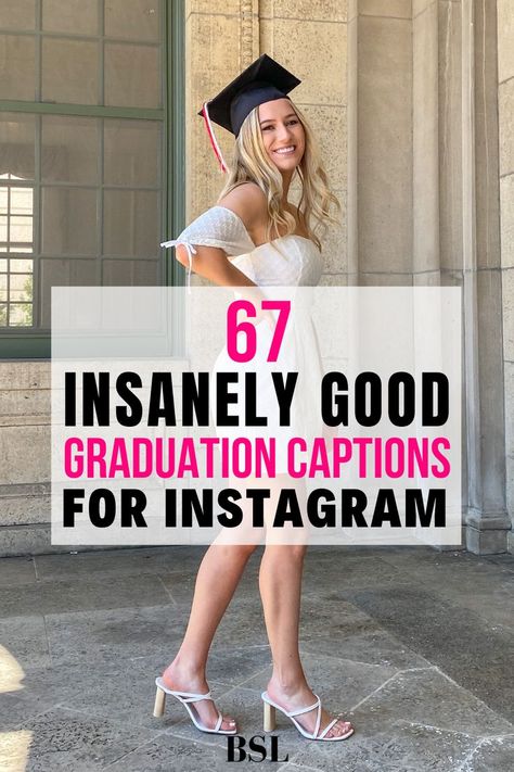 love these instagram graduation captions!! some of these are seriously hilarious! can't wait to use these this year Senior Pictures Caption, Graduation Caption Ideas, Graduation Captions, Party Captions, Graduation Outfit College, Prom Captions, High School Graduation Pictures, Graduation Dress College, Grad Outfits