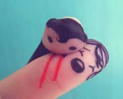 finger art - dracula Finger Drawings, Funny Fingers, How To Draw Fingers, Finger Art, Hand Doodles, Inked Magazine, Funny Tattoos, Finger Painting, Finger Puppets