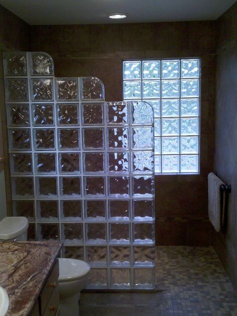 Glass Block Shower Wall Design, Pictures, Remodel, Decor and Ideas - page 3 Glass Block Wall, Pocket Doors Bathroom, Glass Block Shower Wall, Glass Block Shower, Glass Blocks Wall, Diy Bathroom Remodel, Bathroom Remodel Shower, Glass Block, Bathroom Redo