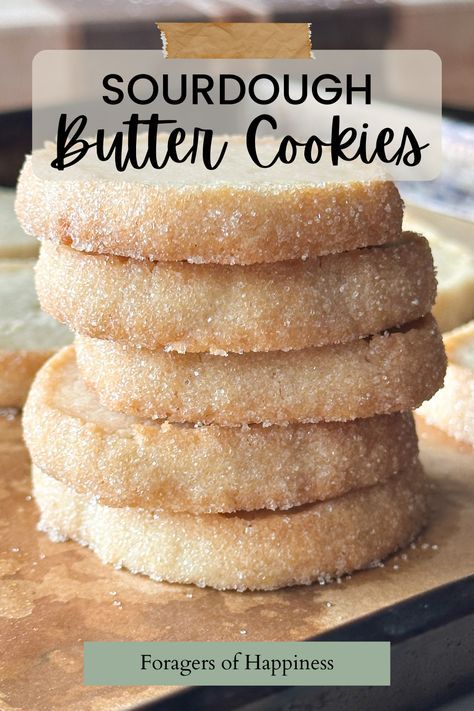 These sourdough butter cookies are a type of shortbread cookie that are made to taste like classic French Butter Cookies. The best part of these cookies is they are super easy to make and contain only a few pantry ingredients. These easy sourdough discard cookies have so many variations and ways you can customize them. You can make them the same day or make h to em ahead and freeze the dough. This sourdough discard recipe is perfect for Easter, Mother’s Day and Tea Parties. Sourdough Discard Recipes Easter, Sourdough Cookies Discard, Sourdough Starter Discard Cookies, Discarded Sourdough Starter Cookie Recipes, Quick Easy Discard Recipes, Sourdough Cookies Easy, Sourdough Sugar Cookie Bars, Sourdough Discard Same Day Recipes, Easy Same Day Sourdough Recipes