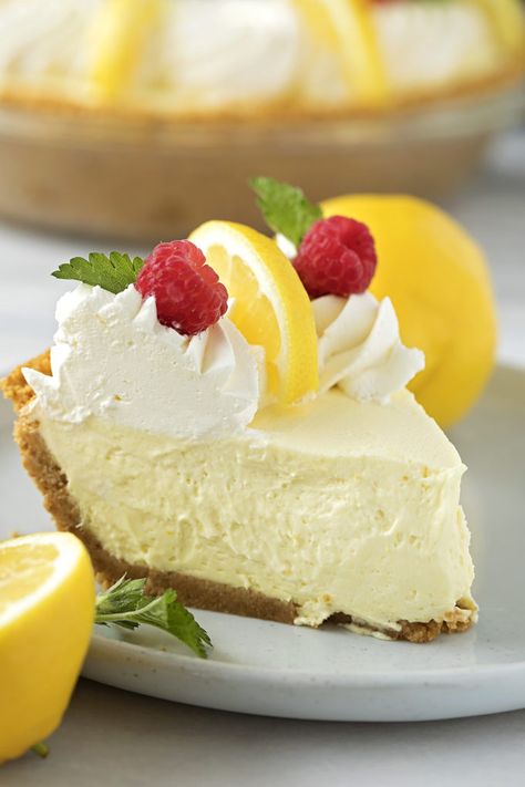 Creamy, silky, heavenly lemon cream pie. This no-bake treat is absolutely dreamy. It's perfect for spring celebrations or summer BBQs. Full recipe on lifemadesimplebakes.com #lemoncreampie #pie #nobake #lemon #creampie #recipe #dessert #spring #easter Lemon Cream Pie, Life Made Simple, Lemon Pie Recipe, Lemon Cream Pies, Cream Pie Recipes, Yellow Foods, Lemon Pie, Lemon Cream, Lemon Desserts