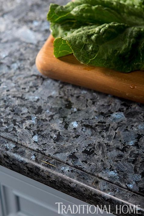 Blue Pearl Granite Countertops, Pearl Granite Countertops, Blue Granite Countertops, Blue Pearl Granite, Tile Colors, Kitchen Traditional, Kitchen Remodel Countertops, Traditional Chic, Outdoor Kitchen Countertops