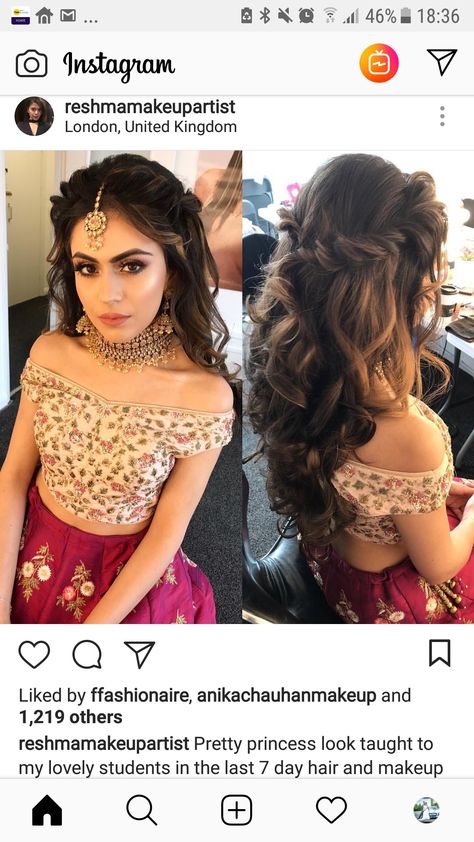 Off the shoulders sari blouse Reception Hairstyles, Lehenga Hairstyles, Mehndi Hairstyles, Hairstyles For Indian Wedding, Hairstyles For Gowns, Wedding Hairstyles And Makeup, Engagement Hairstyles, Bridal Hairdo, Bridal Hair Buns