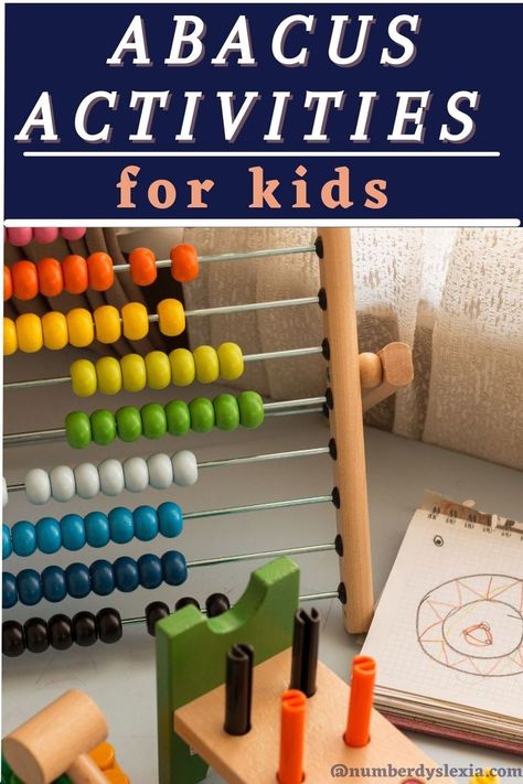 Here is a list of 6 interesting activities for preschoolers and kindergarten to learn abacus.Even before your child understands arithmetic operations, the Abacus can be utilized in a wide variety of fun-to-learn activities that tend to stimulate their brain and contribute to their growth. #math #abacus #abacusactivities #abacusmathforkids.you can also download the PDF version the link is given below as: Abacus Activities, Number Games For Kids, Prek Math Activities, Abacus Math, Free Math Resources, Interesting Activities, Math Magic, Short Attention Span, Math Operations