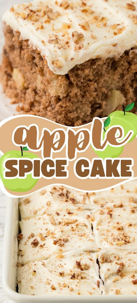 Spice Cake Mix Recipes With Apple Pie Filling, Carrot Cake With Box Spice Cake, Apple Pecan Spice Cake With Brown Sugar Cream Cheese Frosting, Boxed Spice Cake Recipes Ideas With Apples, Apple Spice Muffins Using Box Cake, Recipes With Box Spice Cake, Spice Cake Apple Pie Filling, Apple Cake Using Spice Cake Mix Boxes, Spice Cake Recipes Boxed Apple