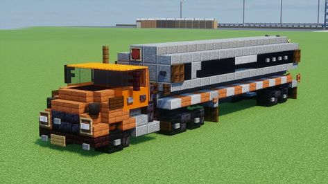 Minecraft Gas Station, Truck Minecraft, Minecraft Vehicles, Minecraft Modern City, Minecraft Modern, Tanker Truck, Fuel Truck, Oil Tanker, Minecraft Map