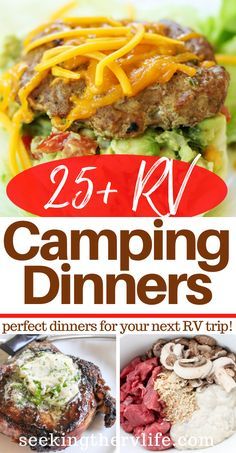 Camping Dinners Easy, Camping Recipes Dinner, Easy Camping Dinners, Rv Recipes, Camping Food Make Ahead, Camping Meal Planning, Camping Dinner, Camping Cooker, Camping Menu