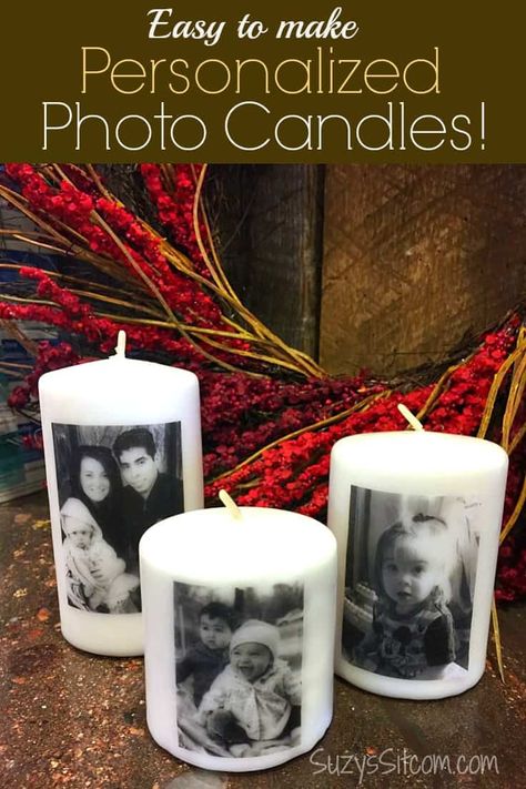 Diy Photo Candles, Awesome Christmas Gifts, Diy Gifts For Christmas, Personalised Gifts Diy, Diy Gifts For Mom, Christmas Gift Basket Ideas, Diy Gifts For Him, Christmas Gift For Mom, Diy Gift Ideas