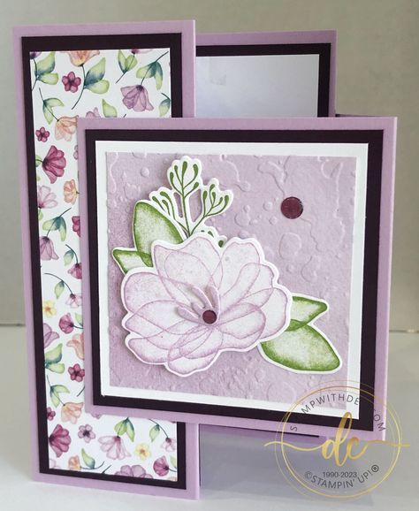 Delightful Floral Stampin Up Cards, Stampin Up Delightful Floral Dsp, Translucent Florals Stampin Up Cards, Stampin Up Cards Newest, Stampinup Cards Newest, Translucent Flowers, Translucent Florals, Folding Cards, Floral Cards Design