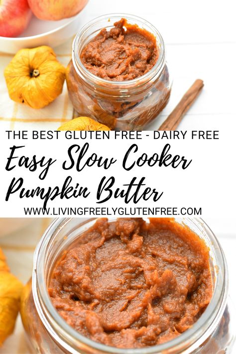 Cozy up with this easy slow cooker pumpkin butter recipe that’s healthy, paleo, vegan, and gluten-free! Perfect for fall, this naturally sweetened pumpkin butter is packed with warm spices and makes the perfect spread for toast, oatmeal, or desserts. Make it effortlessly in your slow cooker and enjoy the seasonal flavors. Slow Cooker Pumpkin Butter, Pumpkin Butter Recipe, Vegan Slow Cooker Recipes, Paleo Slow Cooker, Paleo Gluten Free Recipes, Vegan Slow Cooker, Gluten Free Vegetarian Recipes, Slow Cooker Pumpkin, Paleo Pumpkin