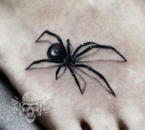 Black Widow Spider Tattoo, 3d Spider Tattoo, Black Widow Tattoo, Black Widow Spider, D Tattoo, Spider Tattoo, Geniale Tattoos, 3d Tattoos, 3d Tattoo