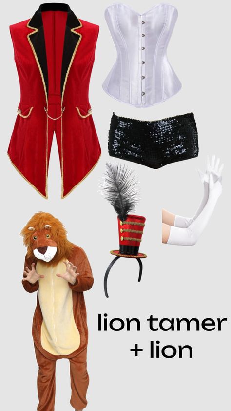 halloween - lion tamer and lion Lion Tamer Halloween Costume, Lion Halloween Costume, Creepy Halloween Costumes, Lion Tamer, Classy Halloween Costumes, Hot Halloween Outfits, Halloween Coustumes, Lion Costume, Pretty Halloween Costumes