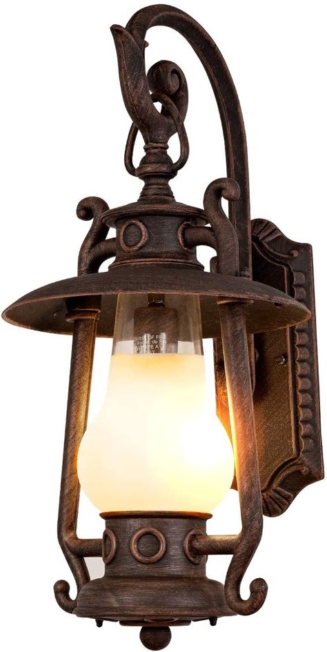 Shade For Porch, Cool Light Fixtures, Wall Mounted Lighting, Column Lighting, Garage Room, Fireplace Lighting, Rustic Light Fixtures, Rustic Lanterns, Vintage Wall Sconces