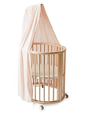 Bassinet With Canopy, Small Space Crib, Round Crib Nursery, Crib With Canopy, Stokke Crib, Stokke Sleepi Crib, Round Crib, Canopy Crib, Oval Crib