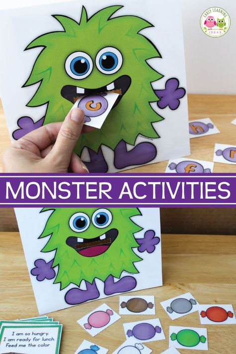 Monsters Love Colors Activities, Monster Activities For Preschool, Pumpkin Recipes Breakfast, Monster Preschool, Alphabet Curriculum, Tickle Monster, Therapy Crafts, Colour Monster, Halloween Lesson Plans