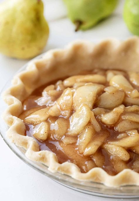 Italian Crostata, Pear Pie Filling, Apple Pear Pie, Pear Pie Recipe, Easy Impressive Dessert, Pie Fillings, Fruit Pie Filling, Ball Canning, Just Pies