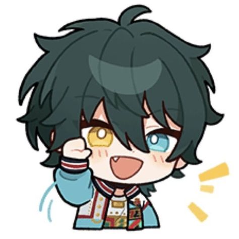 Mika Kagehira, Chibi, Hair, Anime, Blue