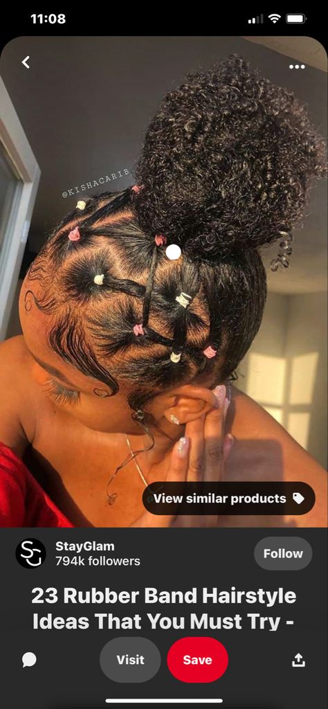 Rubber Band Hairstyles Natural Hair, Natural Hair Ponytail, Curly Hair Up, Rubber Band Hairstyles, High Bun Hairstyles, Curly Hair Beauty, Cute Natural Hairstyles, Competition Hair, Natural Hair Bun Styles