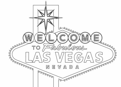 City Of Las Vegas, Casino Tattoo, Los Vegas, Coloring Book Download, Las Vegas Sign, Chicano Tattoo, Las Vegas City, Foot Tattoo