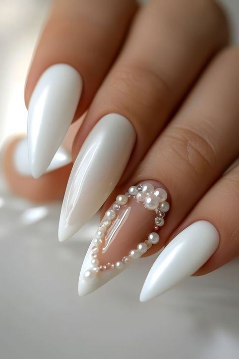 nails y2k, wedding nails 2024, nails xl, wedding nails design elegant, wedding nails extension for bride, wedding nails long, nails 3d, wedding nails mother of bride, wedding nails acrylic, wedding nails mother of groom, wedding nails natural, wedding nails xxl, wedding nails inspiration, wedding nails bride, wedding nails with pearls, nails unique, nails long, nails easy, wedding nails jewels, wedding nails for bride square, wedding nails pearl, nails, nails design ideas Nails With Pearl, Wedding Nail Art, Bridal Nails Designs, Engagement Nails, Nails Natural, Wedding Nail, Wedding Nails Design, Nail Art Wedding, Bride Nails