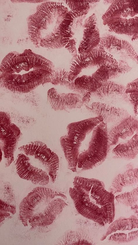 Lipstick Print Wallpaper, Lipstick Kiss Wallpaper, Red Colour Wallpaper, Wallpaper Frame, Red Kisses, Red Aesthetics, Plain Wallpaper Iphone, Diy Photo Display, Random Wallpaper