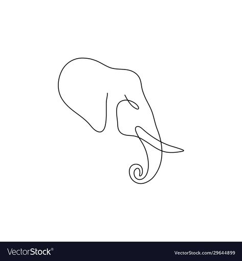 Abstract Elephant Tattoo, Elephant Silhouette Tattoo, Elephant Outline Drawing, Minimal Elephant Tattoo, One Line Art Easy, Elephant Outline Tattoo, Line Elephant Tattoo, Fine Line Elephant Tattoo, One Line Elephant