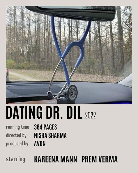 Dating Dr. Dil by Nisha Sharma Aesthetic Movie Poster Dating Dr Dil Quotes, Dating Dr Dil Aesthetic, Dating Dr Dil, Aesthetic Movie, Aesthetic Movies, Book Aesthetic, Movie Poster, Good Books, Books