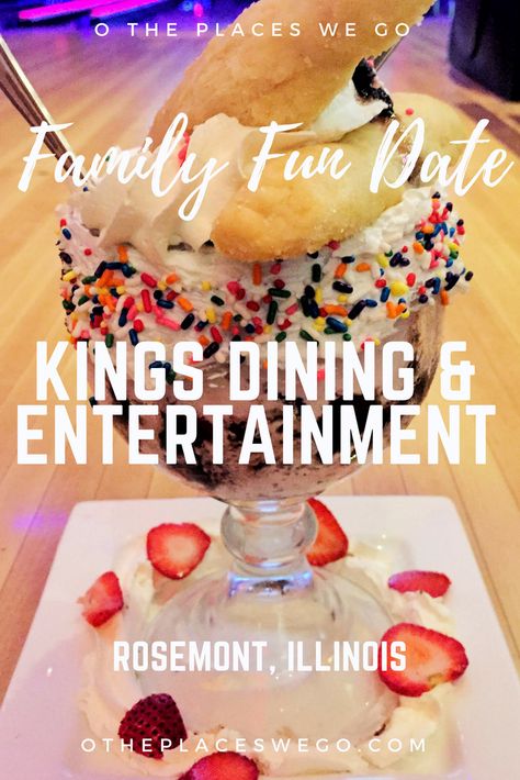 Family fun at Kings Bowl in Rosemont including fun bowling, delicious scratch food, and insane desserts. Insane Desserts, Rosemont Illinois, Fun Bowling, Midwest Travel, Food O, Travel Places, Great Food, Places To Eat, Bowling