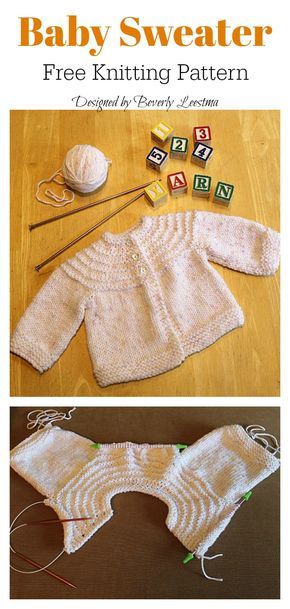 Quick Baby Sweater Free Knitting Pattern #freeknittingpattern #easyknittingpatterns #babycardigan Corak Krusye, Projek Mengait, Free Baby Sweater Knitting Patterns, Baby Knitting Free, Baby Cardigan Knitting Pattern Free, Baby Cardigan Pattern, Baby Sweater Patterns, Sweater Knitting Pattern, Baby Sweater Knitting Pattern