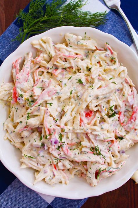 Deli Crab Salad Recipe, Crab Seafood Salad Recipes, Homemade Crab Salad, Crab Salad 12 Tomatoes, Hot Crab Salad Recipe, Imitated Crab Salad Recipes Easy, King Crab Salad Recipe, Mock Crab Salad Recipes, Shredded Crab Salad