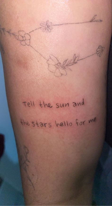 Tell The Sun And Stars Hello For Me, Solangelo Tattoo Ideas, Tattoo Ideas Percy Jackson, Subtle Percy Jackson Tattoo, Will Solace Tattoo, Percy Jackson Tattoo Small, Percy Jackson Symbols, Pjo Tattoos, Pjo Solangelo