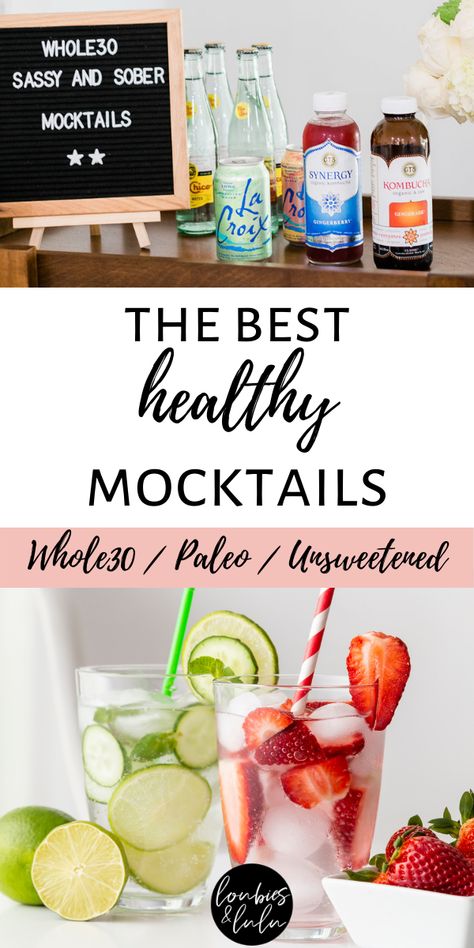 Low Calorie Drinks Nonalcoholic, Whole 30 Drinks, Best Non Alcoholic Drinks, Caffeine Free Drinks, Alcohol Free Cocktails, Paleo Drinks, Healthy Cocktails, Alcohol Free Drinks, Low Calorie Drinks