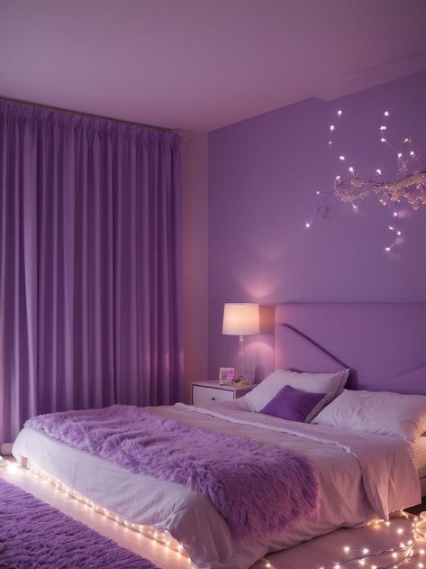 Lilac Room, Purple Bedroom Decor, Purple Room Decor, Bedroom Purple, Purple Bedrooms, Easy Room Decor, Purple Bedroom, Luxury Room Bedroom, Purple Rooms