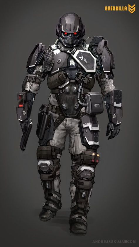 Helghast Soldier Teknologi Futuristik, Tactical Armor, Futuristic Armor, Futuristic Armour, Combat Armor, Security Forces, Sci-fi Armor, Future Soldier, Super Soldier