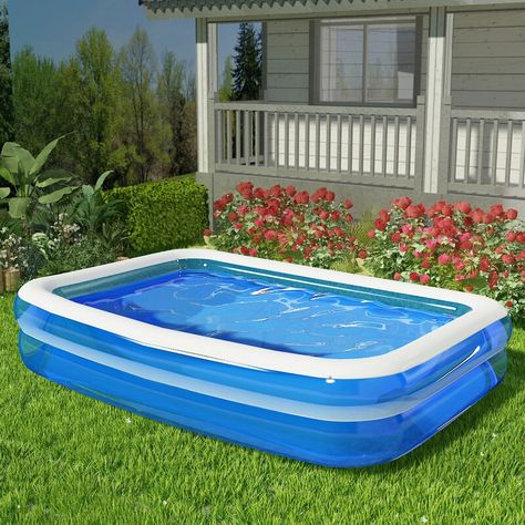 Furniture Friend Plastic Inflatable Pool | Wayfair Inflatable Lounge Pool, Lounge Pool, Blow Up Pool, Sport Pool, Family Backyard, Swimming Pool House, Cool Swimming Pools, Pool Swimming, Pool Lounge