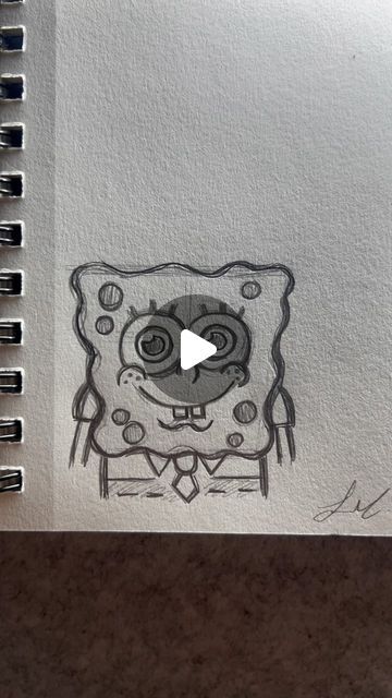 @inthehandsoflando on Instagram: "Cartoon. #artistsoninstagram #howto #tutorial #spongebob #drawing" Cute Easy Drawings Spongebob, Art Sketches Cute Easy, How To Draw A Spongebob, Big Doodles Easy, Things To Draw Spongebob, Easy Drawings Sketches Tutorial, Spongebob Drawings Easy Cute, How To Draw Hair Short, Spongebob Cute Drawing