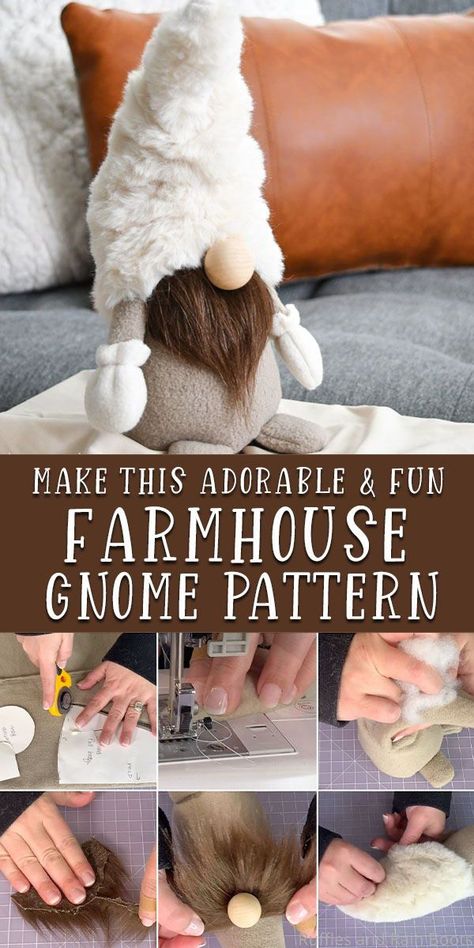 Farmhouse Gnome Decor, Plush Gnomes Diy, Stuffed Gnomes Pattern, Gnome Stuffed Animal Diy, How To Make Gnome Hats Free Pattern, Gnome Doll Pattern, Gnome Body Pattern Free Printable, Gnome Arms And Legs Pattern, Gonk Sewing Pattern