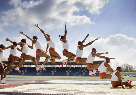 Long jump Sequence Photography, Triple Jump, Sports Meet, Motion Photography, Long Jump, Science Photos, Sport Player, High Jump, Human Poses